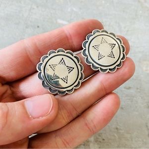 ♥️ Southwestern Style ♥️ Vintage Sterling Silver Star Earrings
